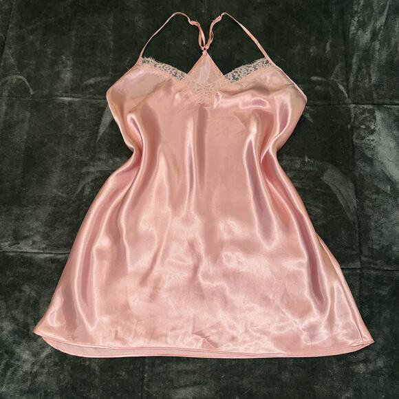 Secret Treasures Slip Dress Women M (8-10) Pink V Neck Spaghetti Strap Sleepwear - Picture 9 of 9